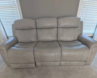 Leggett platt leather recliner sofa