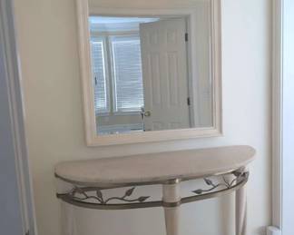 Foyer table and mirror