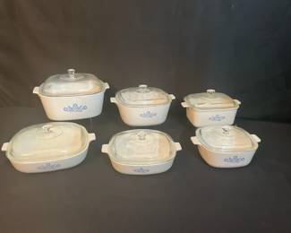 Six Piece Corning Ware Set