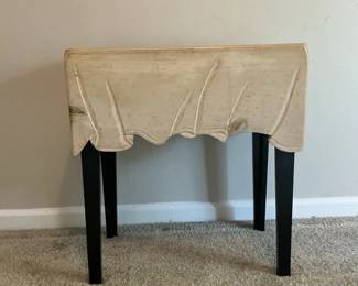 Carved Tablecloth Side Table