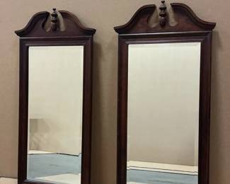 Matching Beveled Finial Mirrors