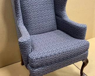 Bernhardt Purple Patterned Wing Back Chair