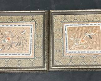 Chinese Hand Embroidered Silk Panels