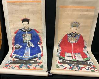 Chinese Ancestral Painted Scrolls