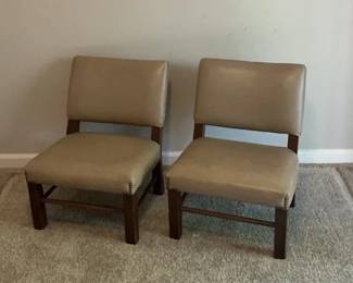 Vinyl Nailhead Low Chairs