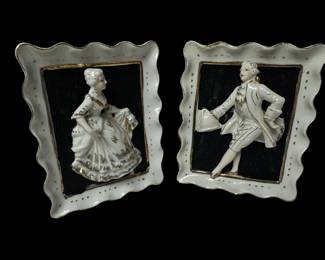 vintage ceramic victorian couple