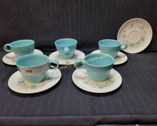 Vintage Vernon's Ware Atomic Blue Heavenly Days MCM