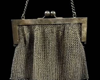 Antique mesh bag purse