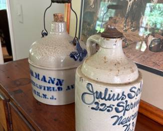 Stoneware crock jugs