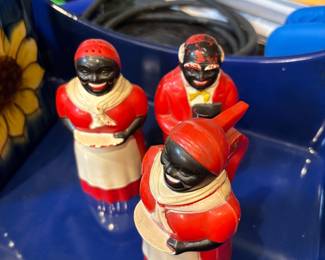 Vintage plastic salt and pepper
