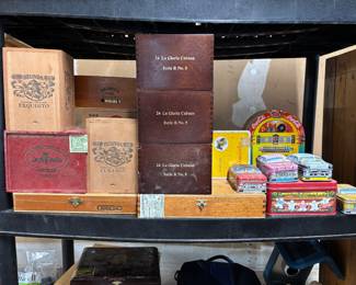 Wood and metal boxes