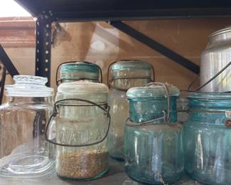 Vintage glass jars
