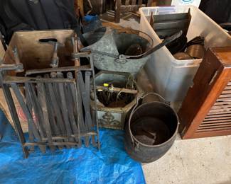 Vintage car rail and utensils