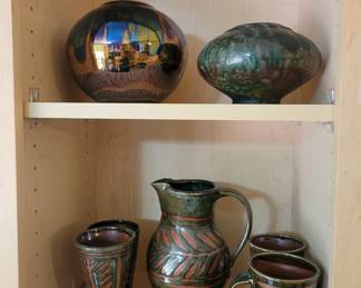 Raku vase on top