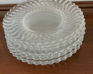 vintage Fostoria Crystal Colony Salad Plates -8