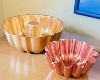 Vintage-style copper Bundt Pans 