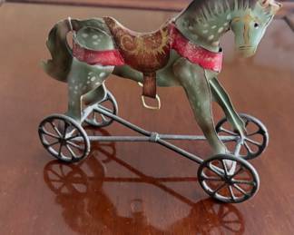 DANIEL DELA CRUZ Metal Tin Rocking Horse Figurine