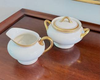 Vintage Noritake Waverly  creamer and sugar bowl 