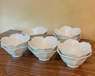 BIA fluted lotus-shaped bowls