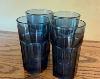 Libbey Gibraltar Juice glasses -dusky blue
