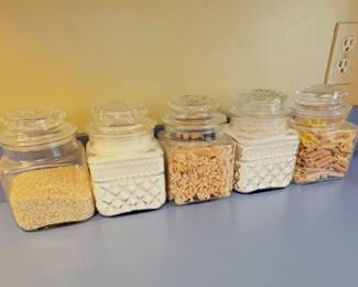 Vintage -style glass canisters,