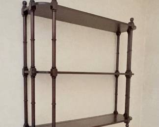 Bombay Company Mahogany Three Tier Plate Shelf