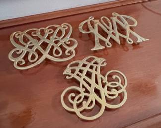 vintage brass trivets 