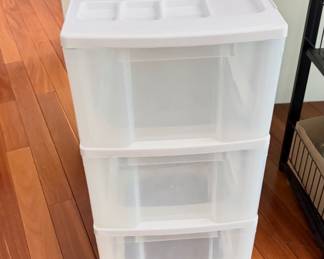 3-drawer plastic storage unit