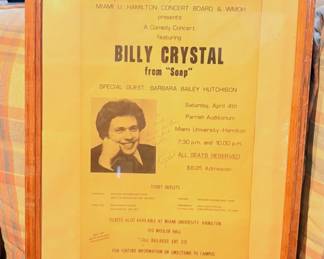 Signed Billy Crystal Poster for Miami University 