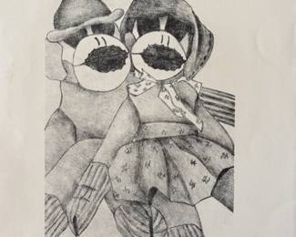 Art#245 ($45) Lisa Howell-Baxter- Fred Gus and Sally '78/Lithograph Print 3/12