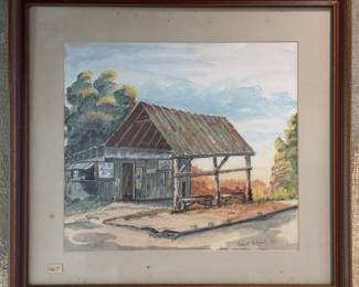 Art#222 ($250) Hubert Mitchel - Stewart Scales/ Watercolor Original Framed