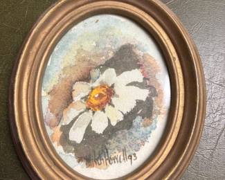 Art#041 ($35) Mitch Howell Coon/ Framed Watercolor Originalt#033