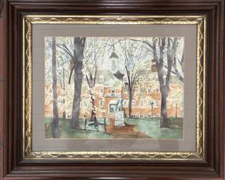 Art#244 ($95) Lisa Howell-Baxter - Wren Building (William and Mary)/Framed