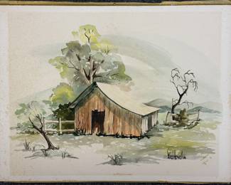 Art#019 ($125) Mitch Howell Coon/ Barn 1966 