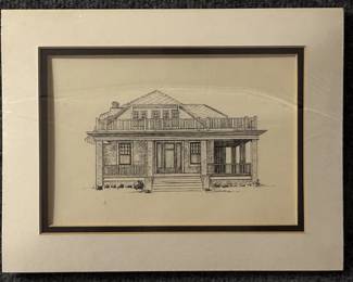 Art#028 ($110) Mitch Howell Coon/ Lovelady House Print Matted