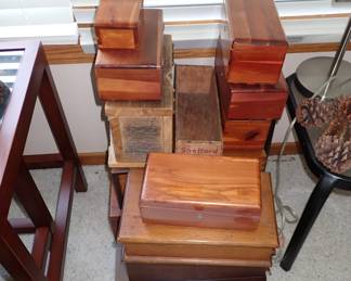 LARGE SELECTIONS OF BOXES - CEDAR BOXES