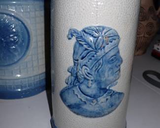 POTTERY-OLD SLEEPY EYE-Indian Head