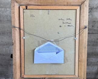 This lot features an original painting on board by listed artist, Anthony Jeffery circa 1980s/1990s. Professionally framed and measures in frame, 27.5” H x 23.5” W.