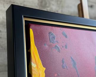“Big Red”, an original acrylic painting on canvas by listed artist, Kre8. Comes with an certificate of authenticity and an appraisal from 2022 for $12,300. This piece measures in frame, 30.5” H x 27.5” W.