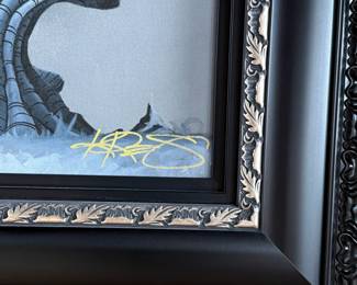 “Forged by Passion”, an original acrylic painting by listed artist, Kre8. Comes with a certificate of authenticity and an appraisal from 2021 for $1,890. This piece measures in frame, 37.5” H x 31.5” W.