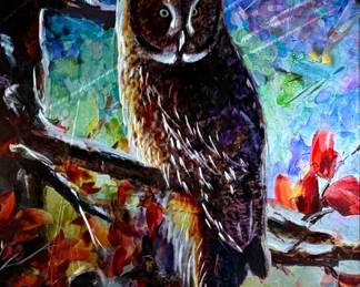 “Being Wise”, an original acrylic and watercolor painting on metal by listed artist, Daniel Wall. Comes with a certificate of authenticity and an appraisal from 2022 for $11,000. This piece measures in frame, 34” H x 28” W.
