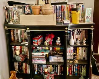 CDs, DVDs, VHS movies - Book cases 