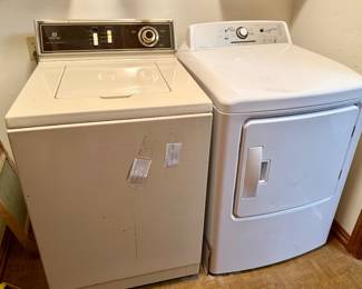 Maytag large capacity washer with agitator; electric dryer