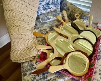 Bakelite MIrrors and Lounge Chair