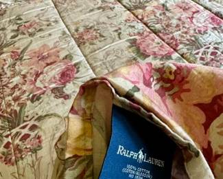 Ralph Lauren Queen Guinevere Comforter, top sheet and dust ruffle