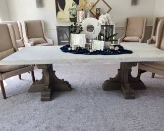 RH Double Pedestal Dining Table