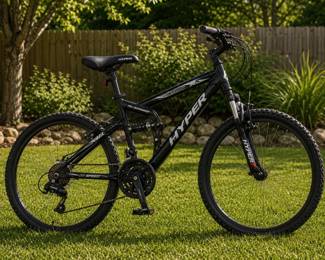 Lot #48 Hyper 24" MTB Black & Huffy Rockcreek Blue Mountain Bikes Shimano Lot of 2