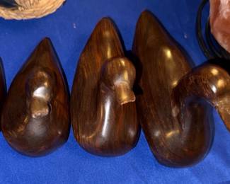 HandCarved Small Wooden Ducks