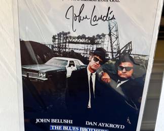 Autographed John Landis "Blues Brothers" Movie Poster