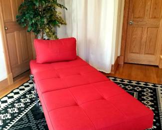Innovation Living convertible chair, shown folded out into a twin bed / chaise.